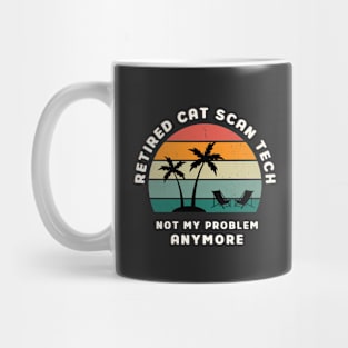 CAT Scan Tech - Retired Retro Sunset Design Mug